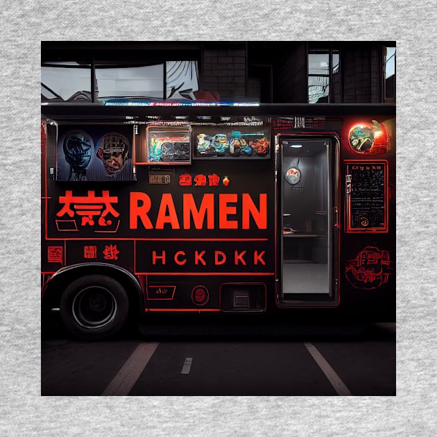 Cyberpunk Tokyo Ramen Food Truck by Grassroots Green